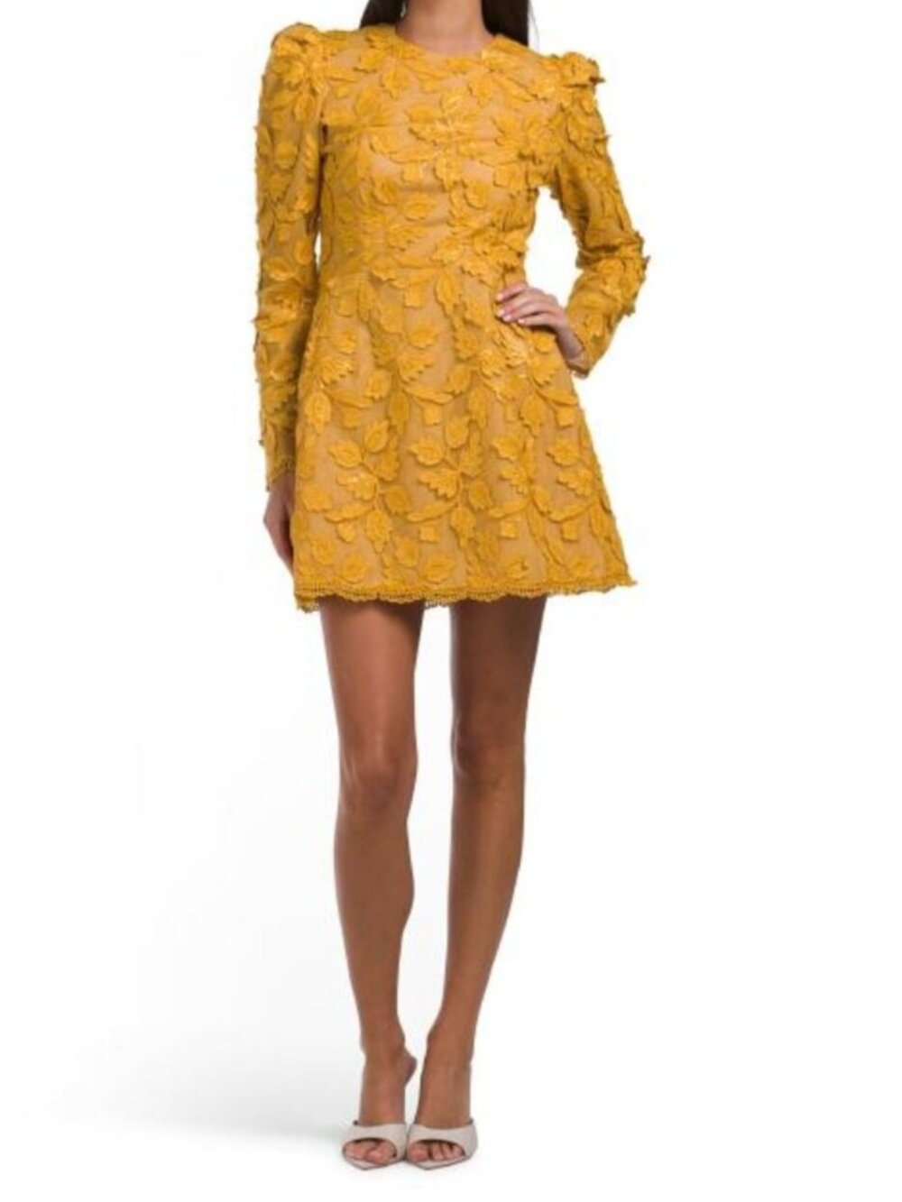 HELSI Long Sleeve Embellished Mini Dress